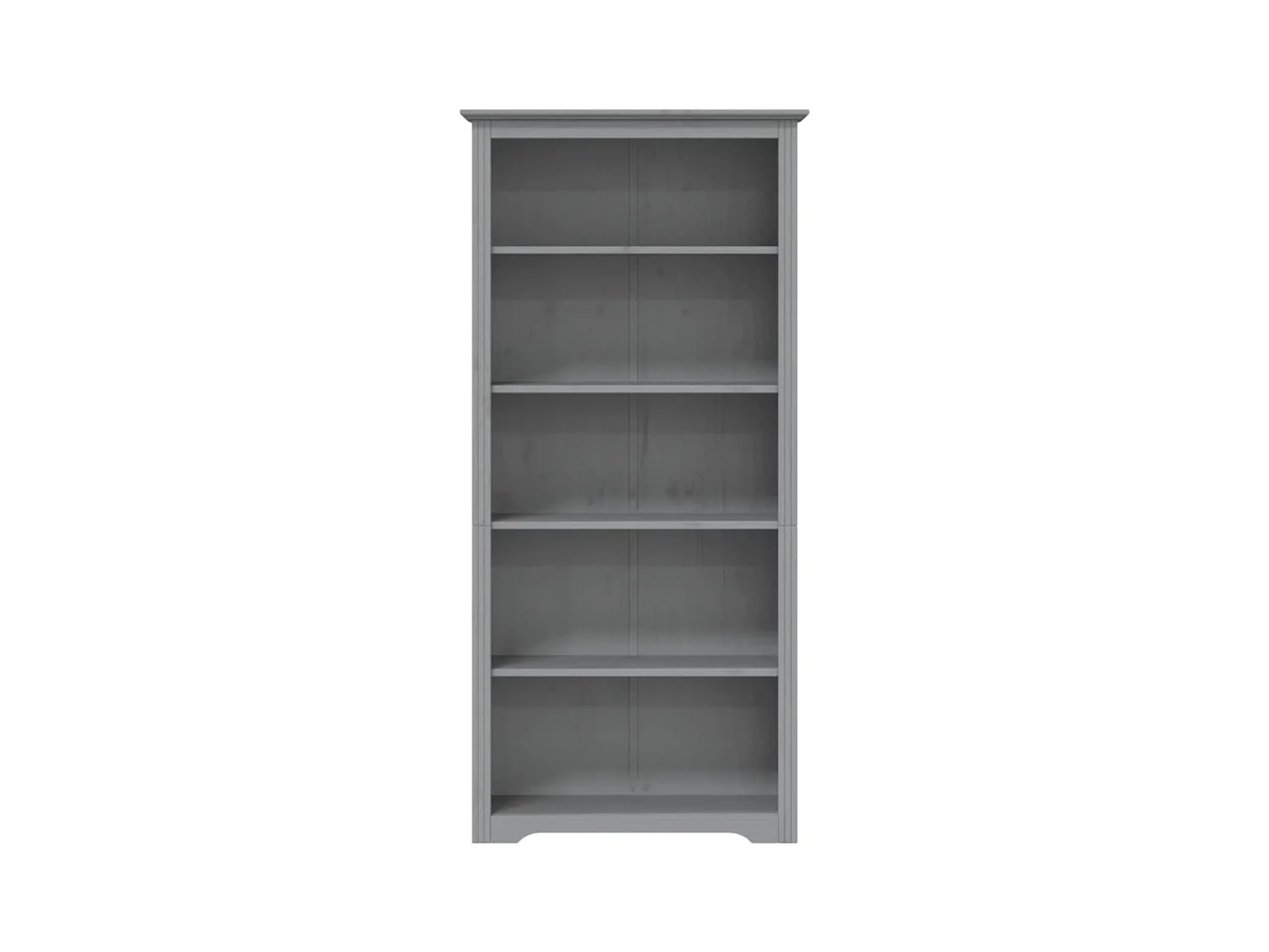 Hydesville  Bibliothèque BODO gris 82x40x173 cm bois pin massif 5 niveaux