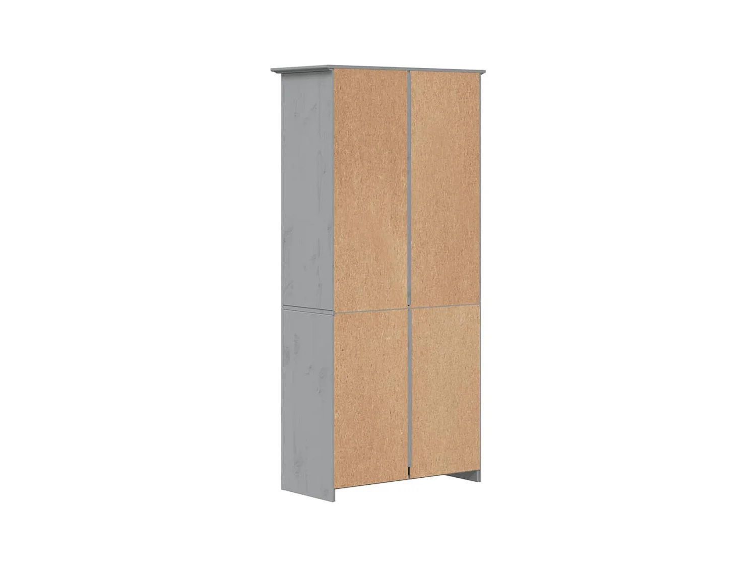 Hydesville  Bibliothèque BODO gris 82x40x173 cm bois pin massif 5 niveaux