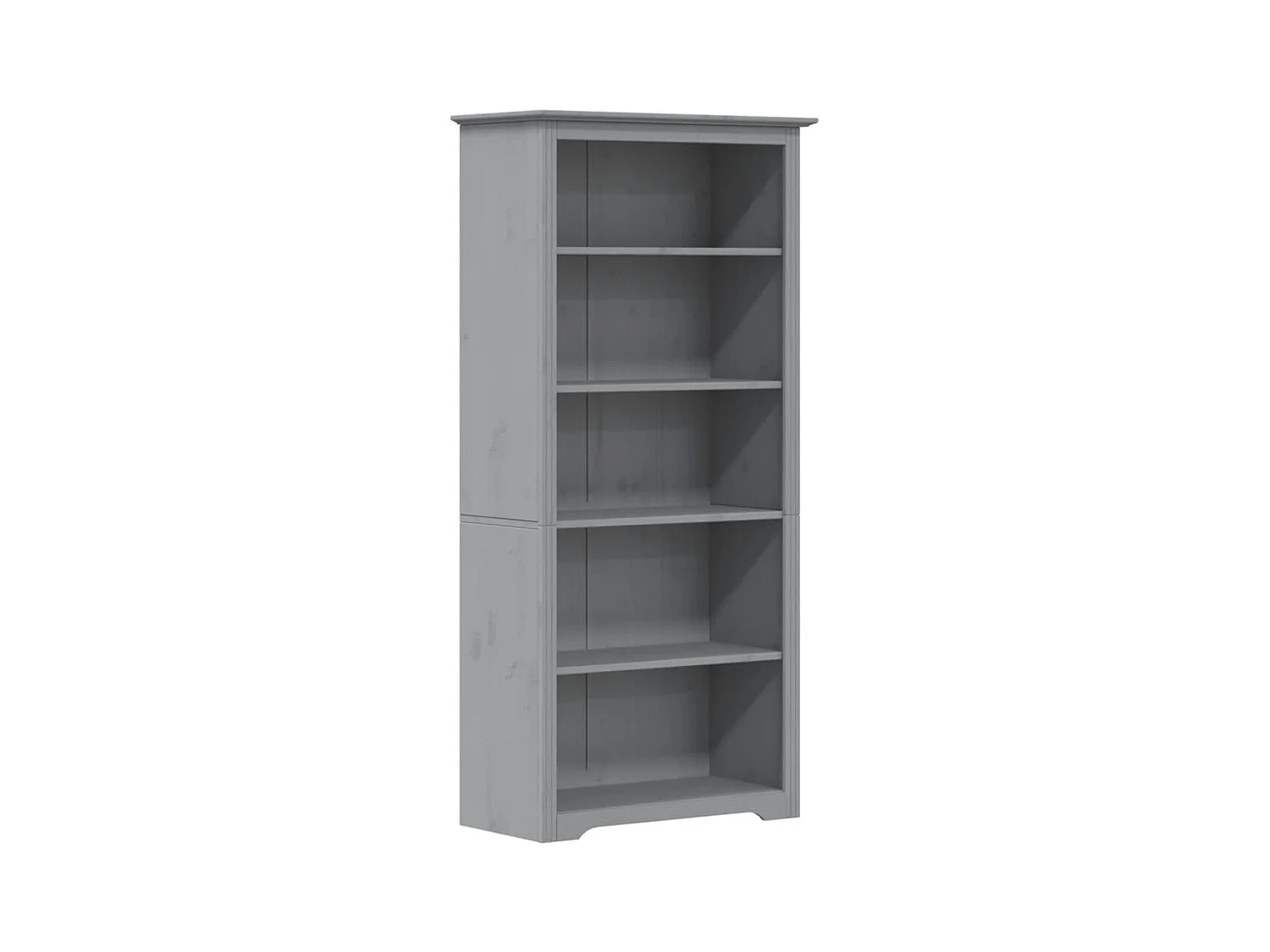 Hydesville  Bibliothèque BODO gris 82x40x173 cm bois pin massif 5 niveaux