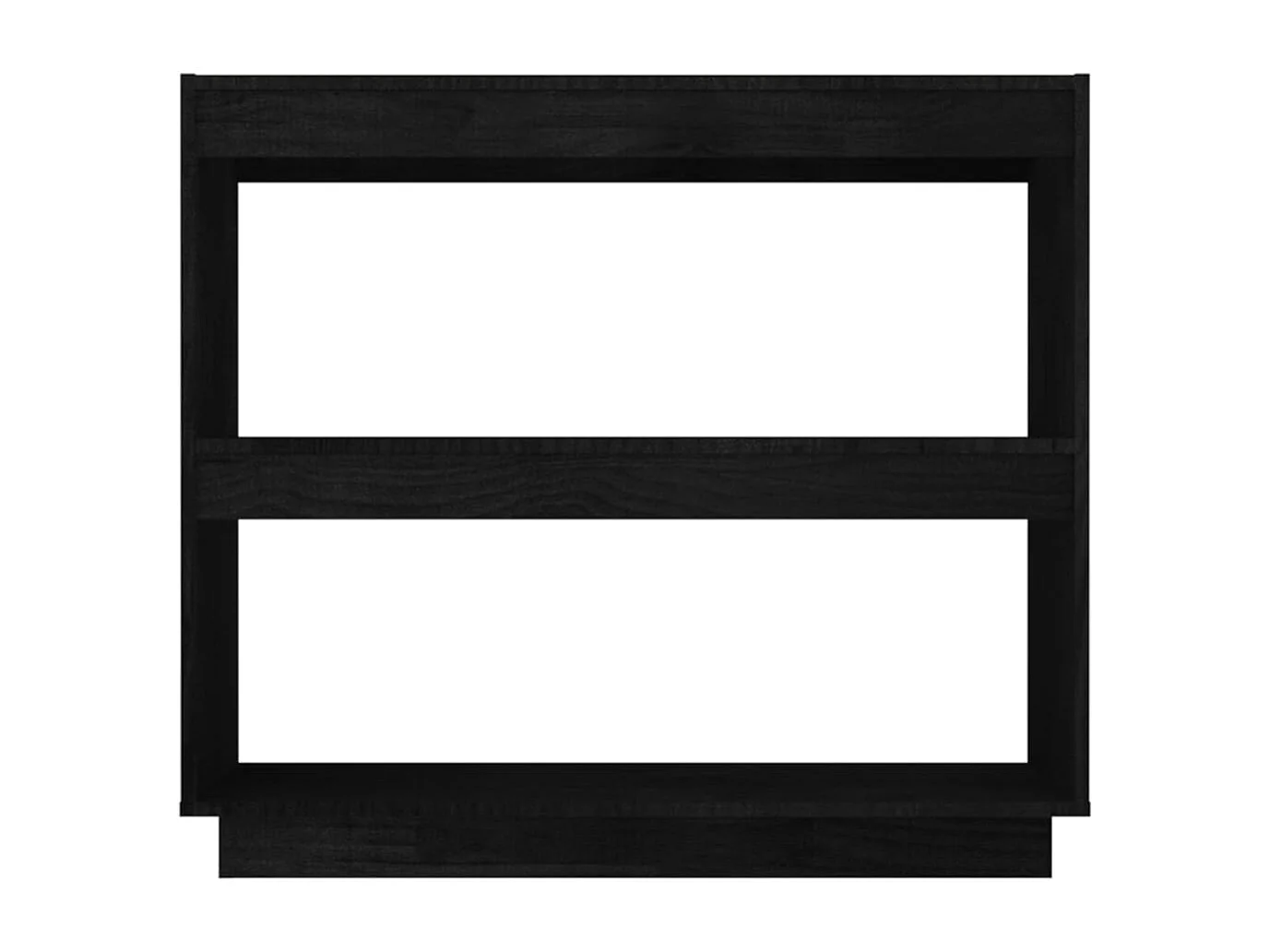 Alisha  Bibliothèque Noir 80x35x71 cm Bois de pin massif