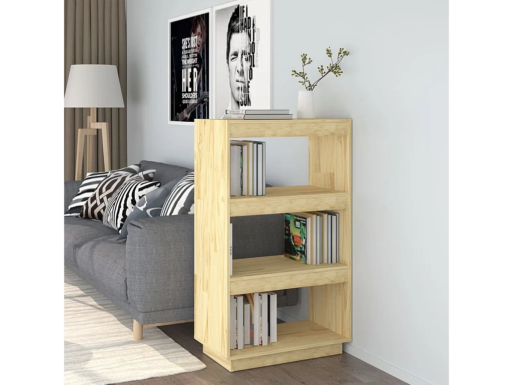 Alisha  Bibliothèque/Séparateur de pièce 60x35x103 cm pin massif