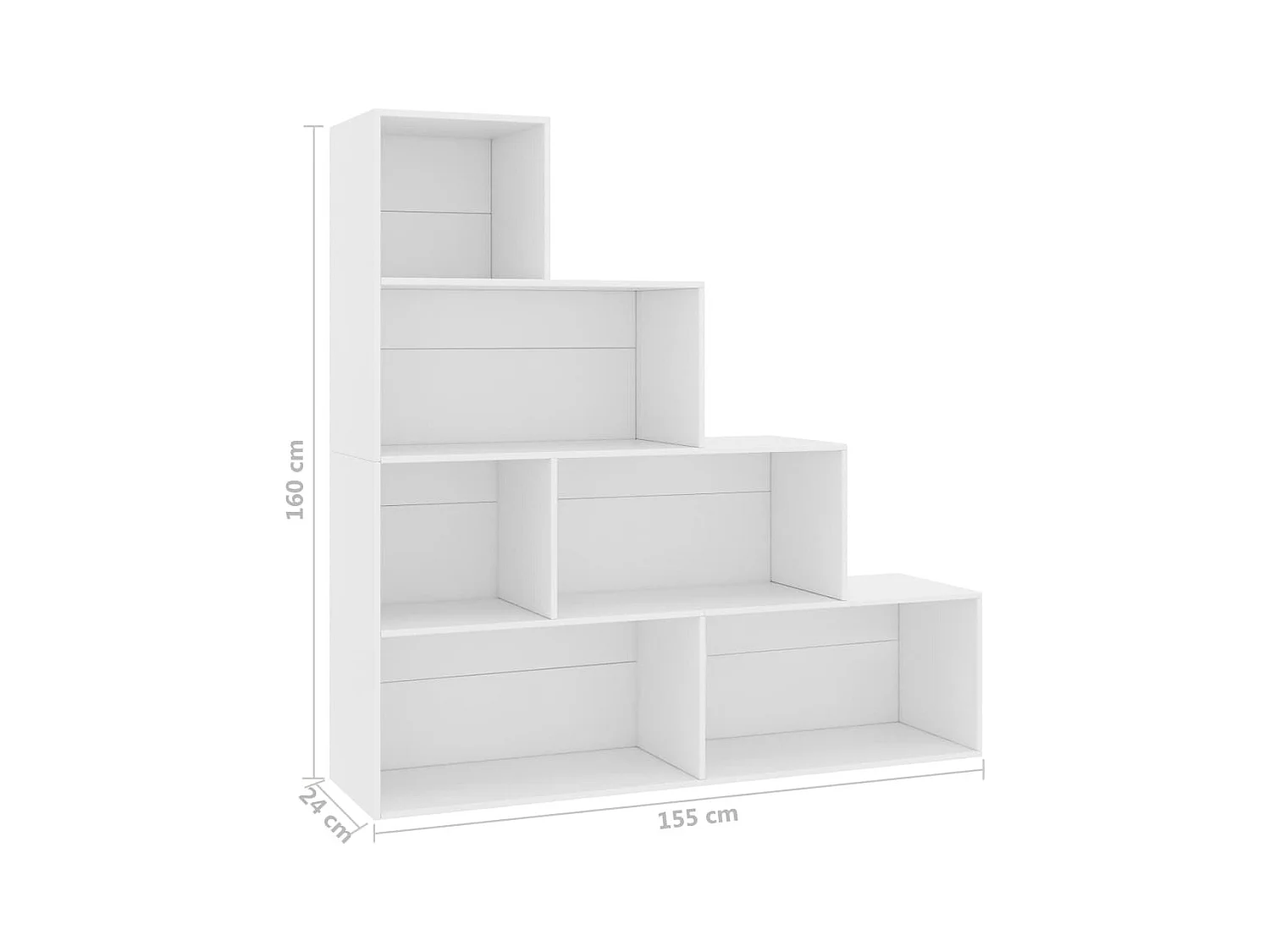 Choctaw  Bibliothèque/Cloison Blanc 155x24x160 cm Bois d'ingénierie