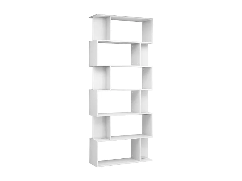 Blue Rapids  Bibliothèque/Séparateur de pièce Blanc brillant 80x24x192 cm