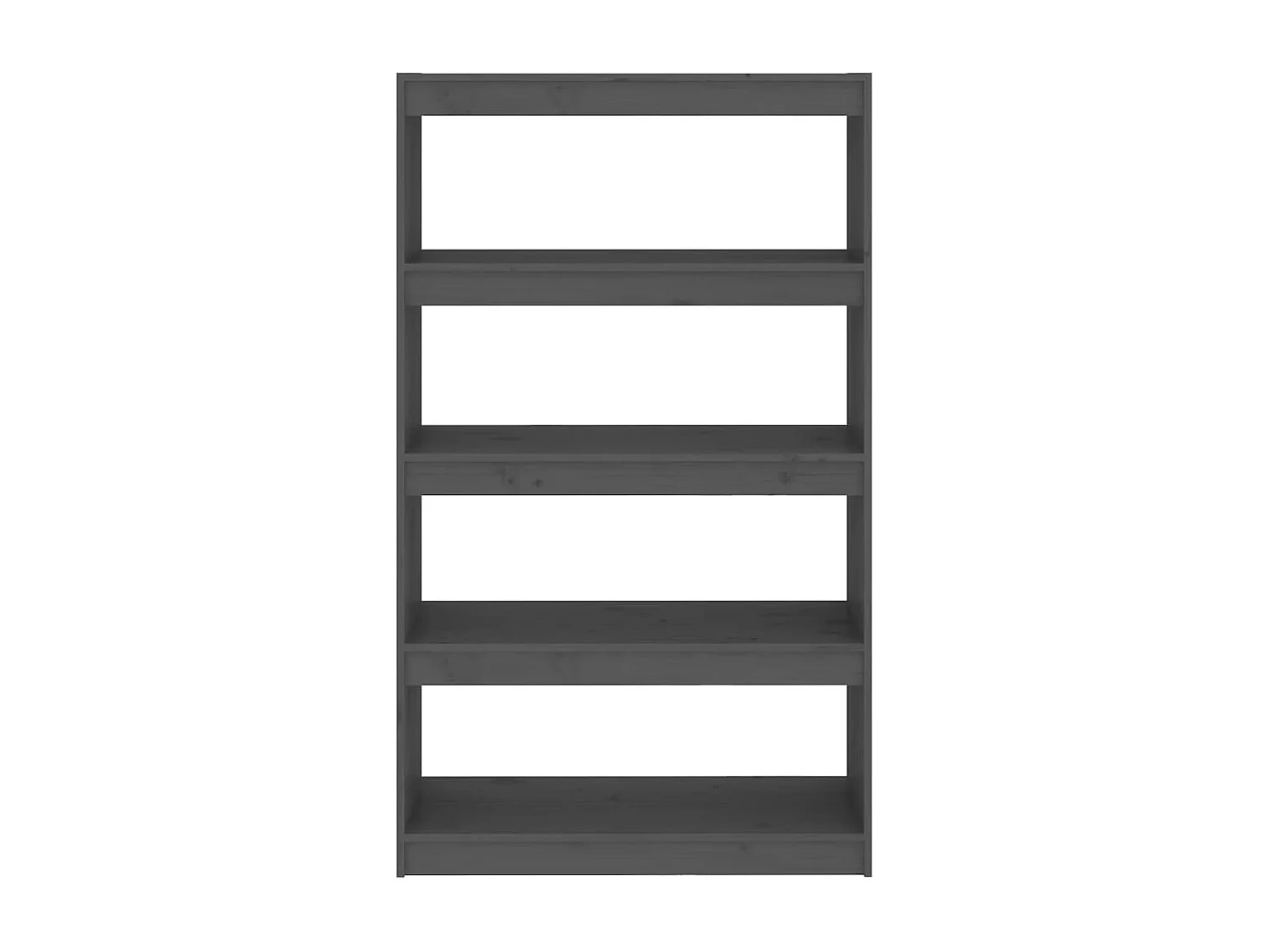 Aruna  Bibliothèque/Séparateur de pièce Gris 80x30x135,5 cm Pin massif