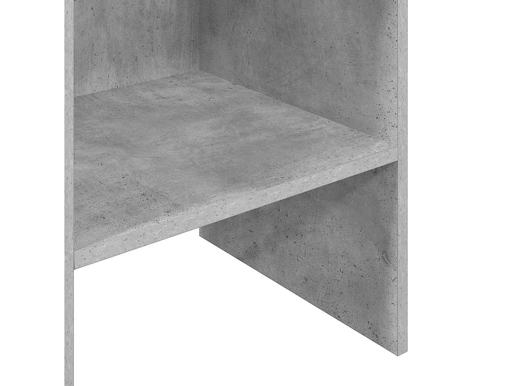 Vamdrup  Bibliothèque Gris béton 40x35x180 cm Bois d’ingénierie