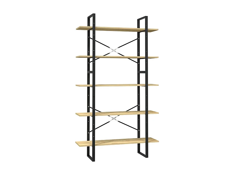 Aubagne  Bibliothèque à 5 niveaux 100x30x175 cm Bois de pin