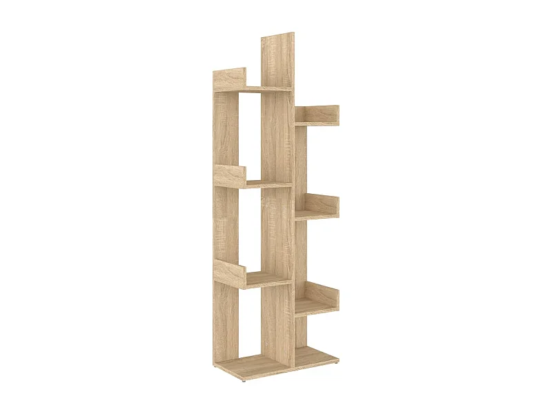 Candler  Bibliothèque Chêne sonoma 48x25,5x140 cm Bois d’ingénierie