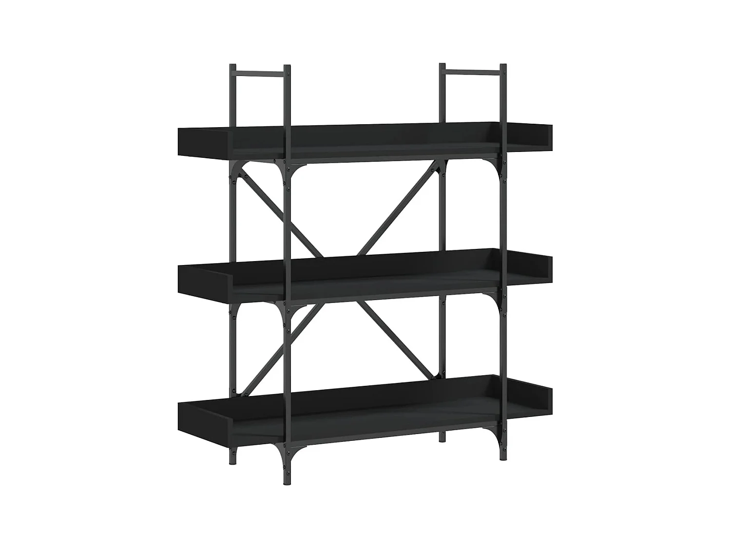 Vero Beach  Bibliothèque à 3 niveaux noir 100x33x108,5 cm bois d'ingénierie