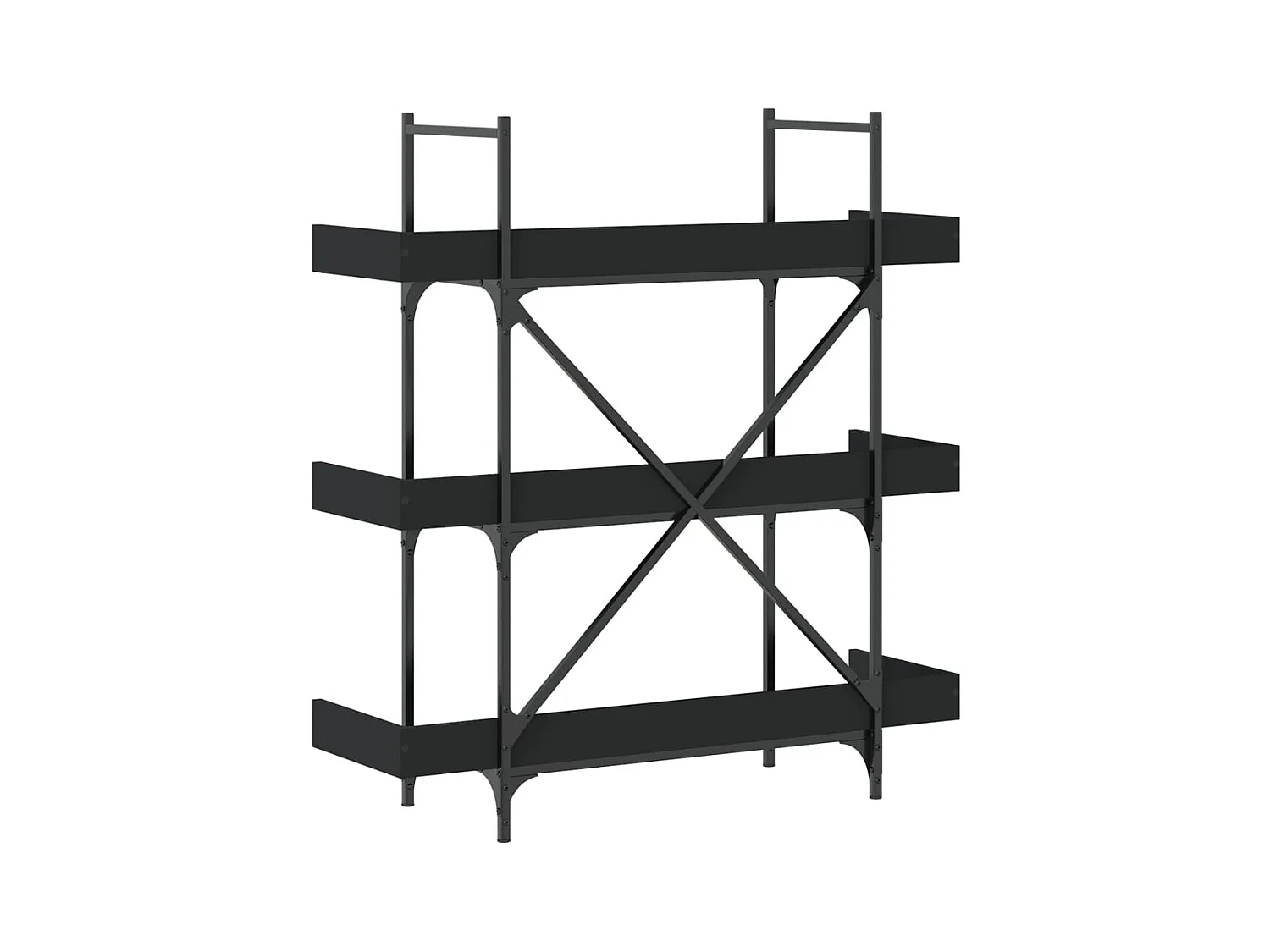 Vero Beach  Bibliothèque à 3 niveaux noir 100x33x108,5 cm bois d'ingénierie