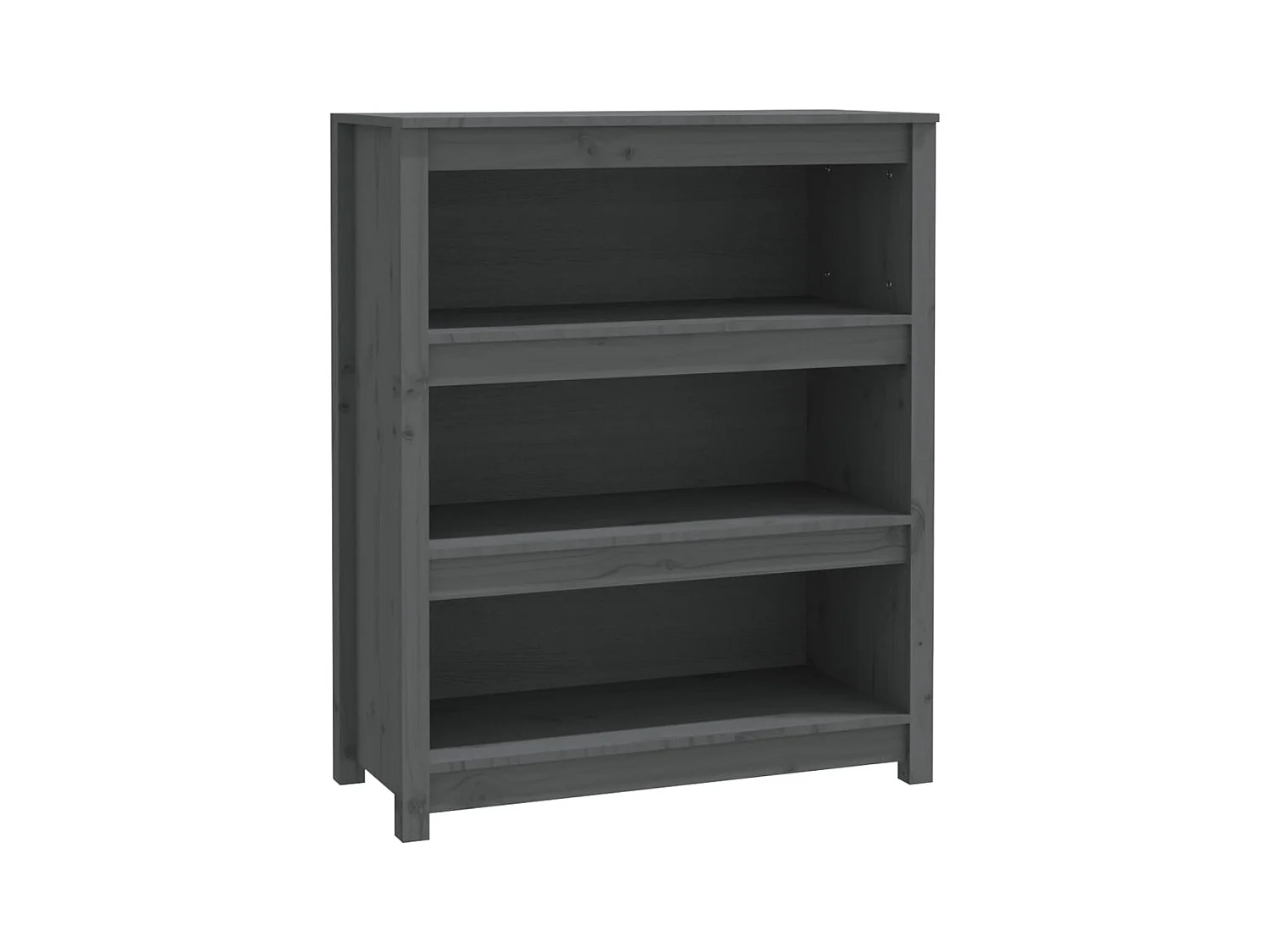 Laurens  Bibliothèque Gris 80x35x97 cm Bois de pin massif