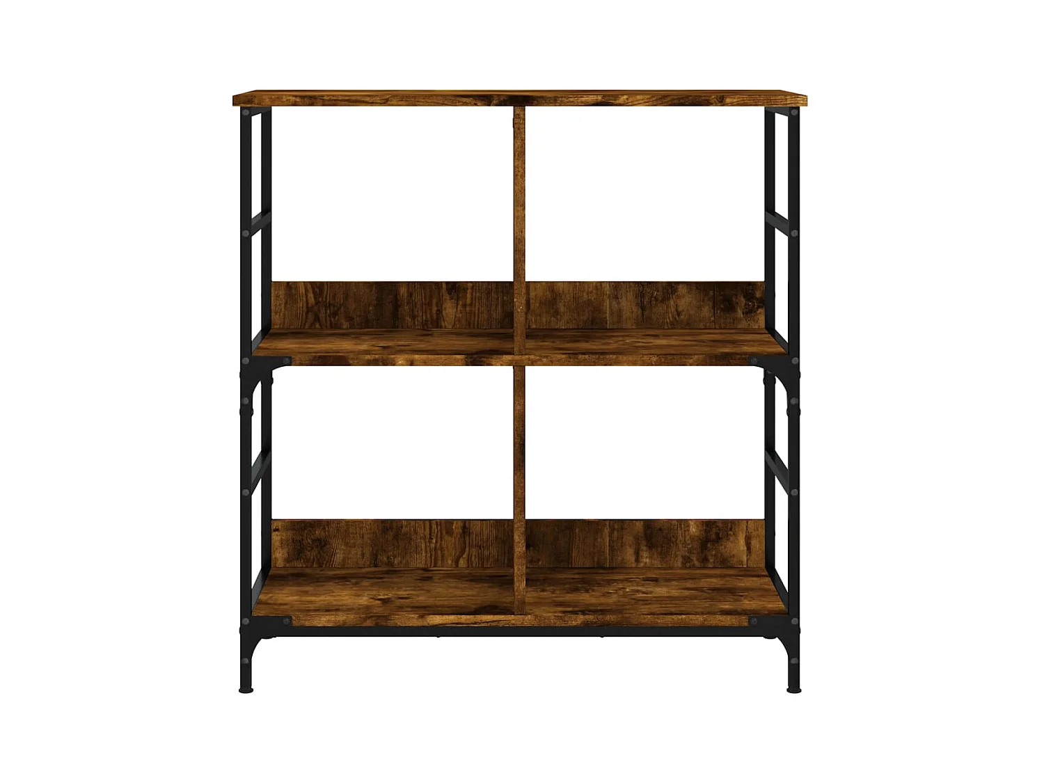 Keith  Bibliothèque chêne fumé 78,5x33x82 cm bois d'ingénierie