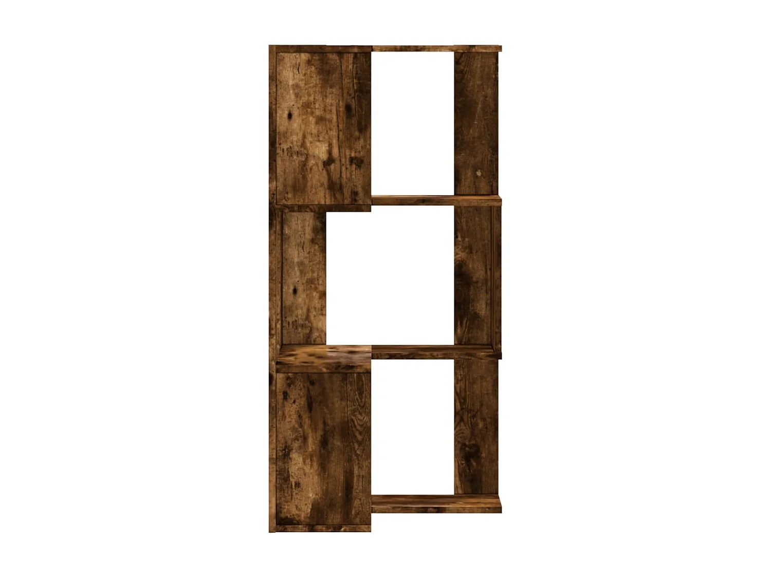 Cavit  Bibliothèque d'angle à 3 niveaux chêne fumé bois d'ingénierie