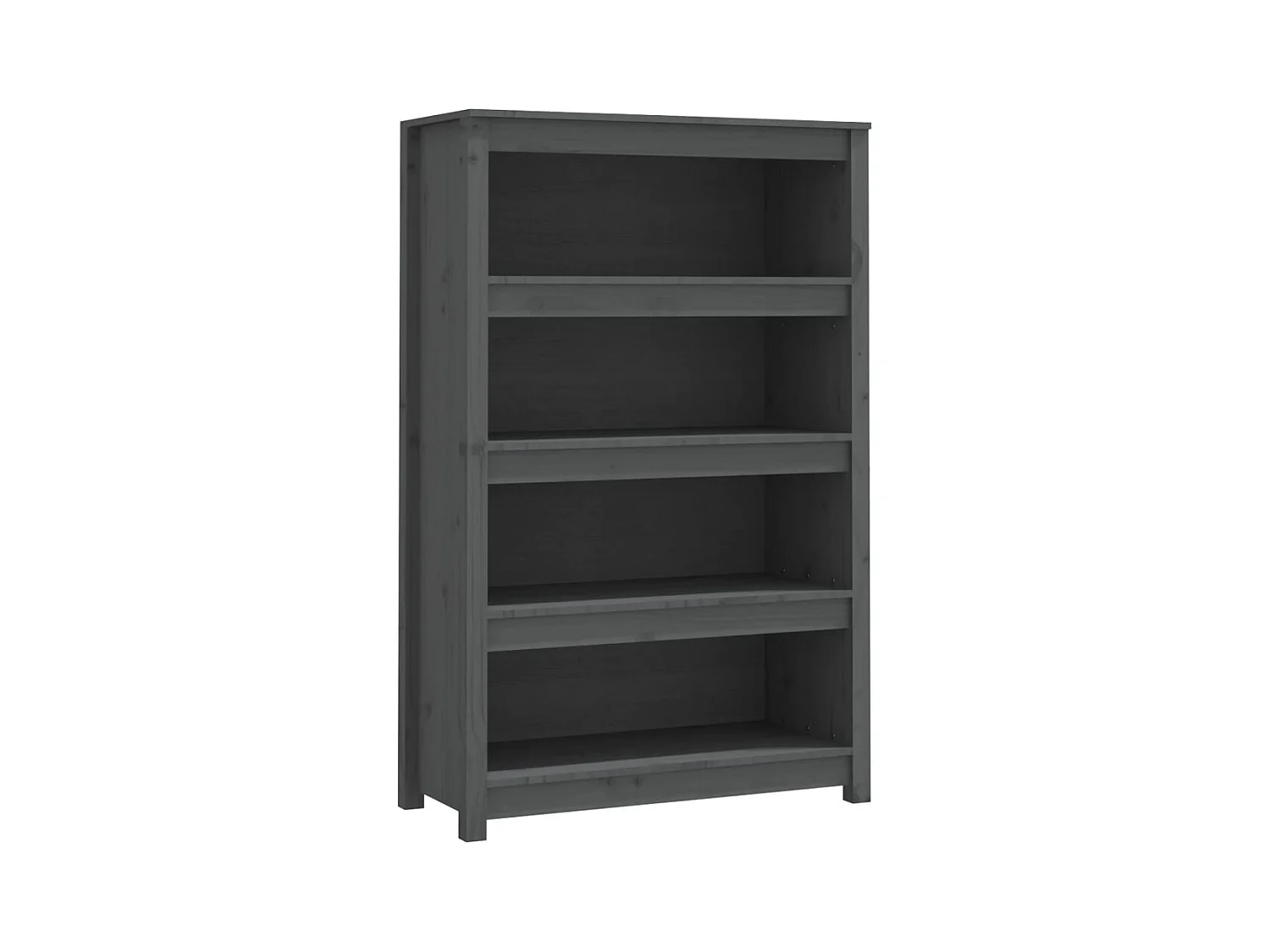 Laurens  Bibliothèque Gris 80x35x126 cm Bois de pin massif