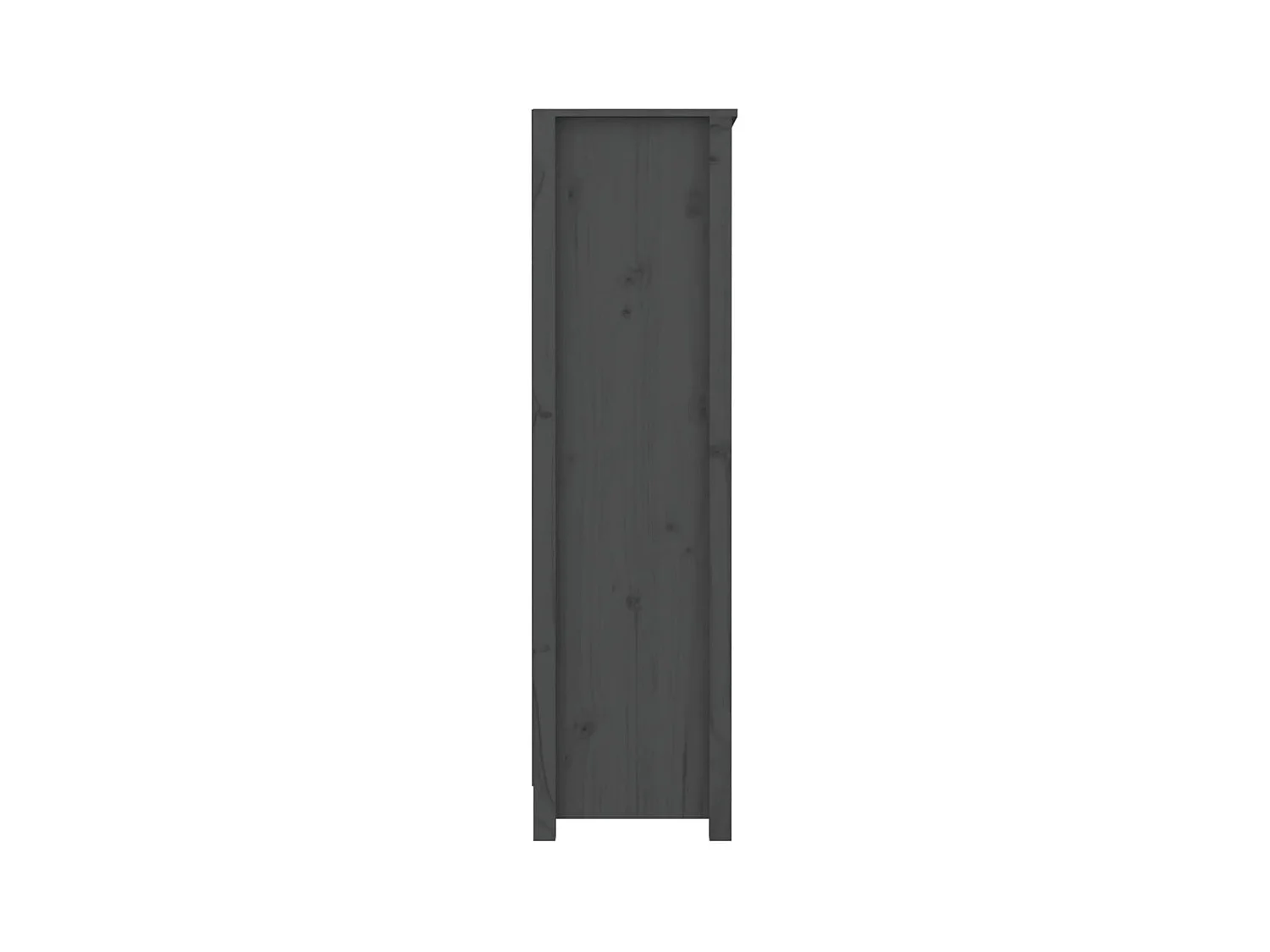 Laurens  Bibliothèque Gris 80x35x126 cm Bois de pin massif