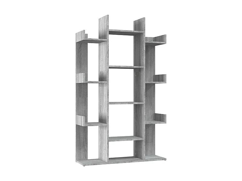 Candler  Bibliothèque Sonoma gris 86x25,5x140 cm Bois d'ingénierie