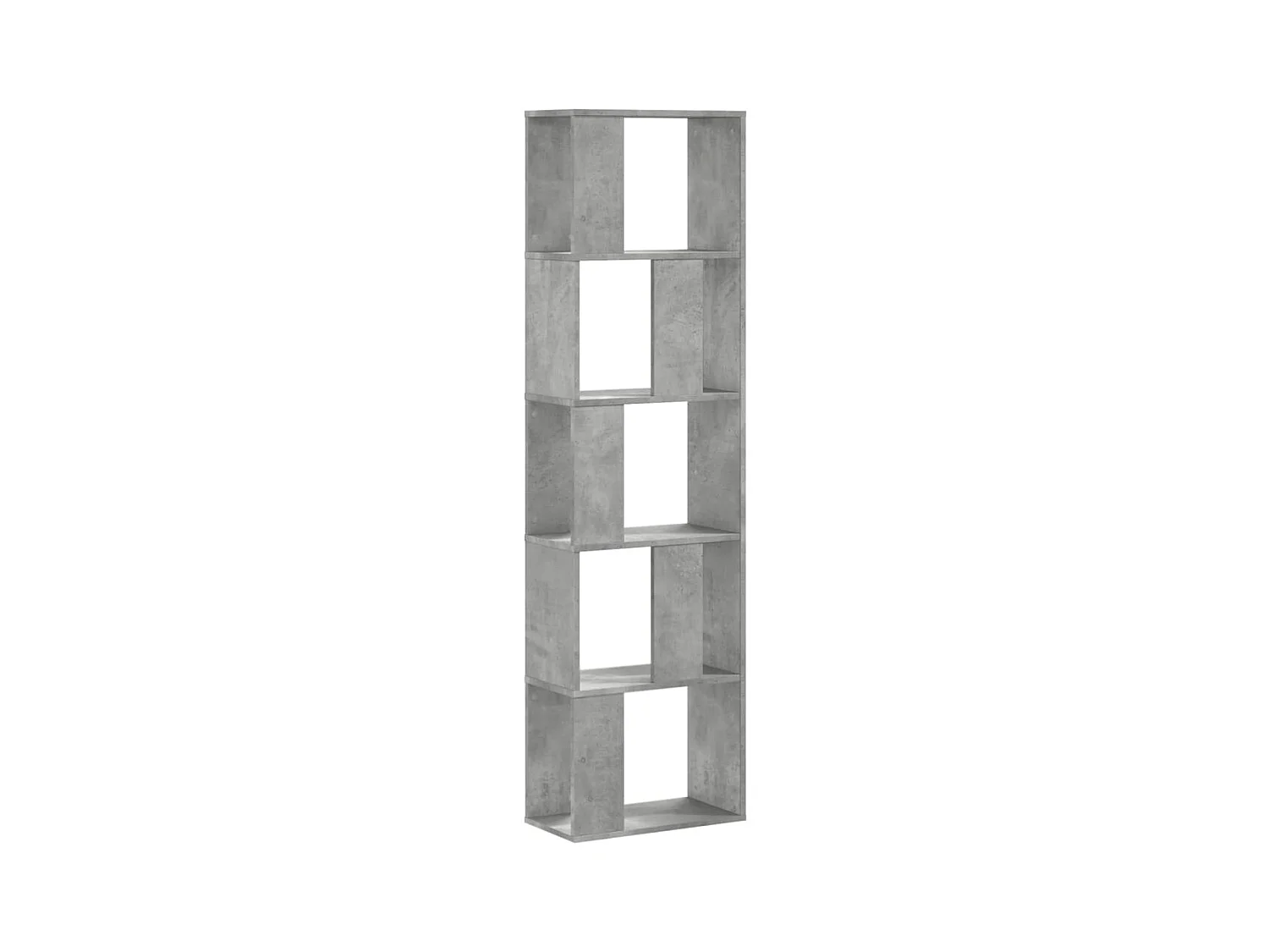 Fairmont  Bibliothèque 5 niveaux gris béton bois d'ingénierie