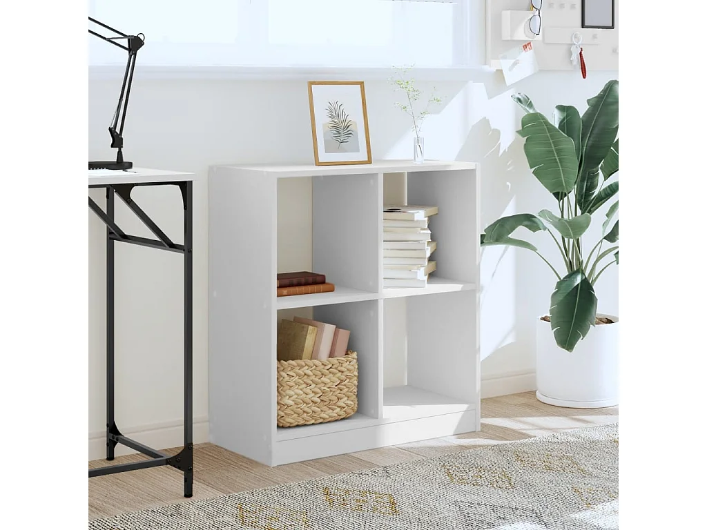 Zico  Bibliothèque blanc 68,5x32x75 cm bois d'ingénierie