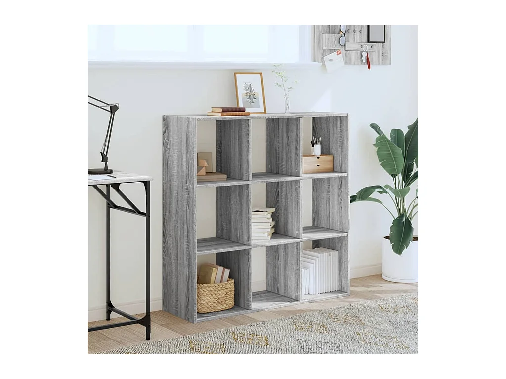 Digna  Bibliothèque sonoma gris 102x32x102 cm bois d'ingénierie