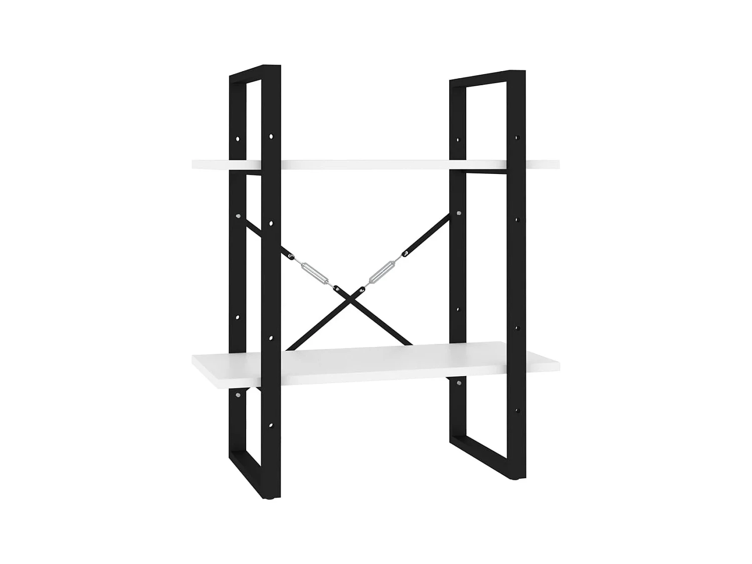 Edith  Bibliothèque à 5 niveaux Blanc 60x30x175 cm Bois ingénierie