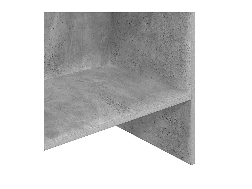 Syron  Bibliothèque Gris béton 60x35x180 cm Bois d’ingénierie