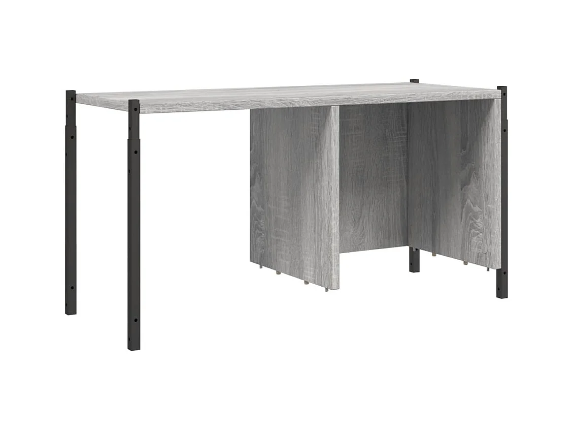 Sonmez  Bibliothèque sonoma gris 72x28x172 cm bois d'ingénierie