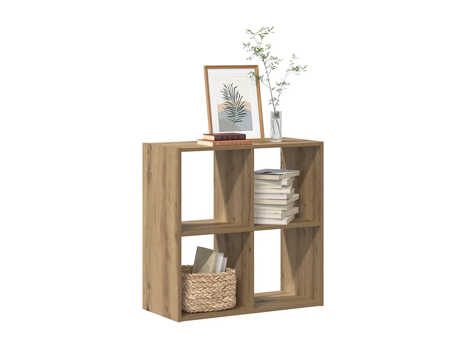 Digna  Bibliothèque chêne artisanal 68,5x32x68,5 cm bois d'ingénierie