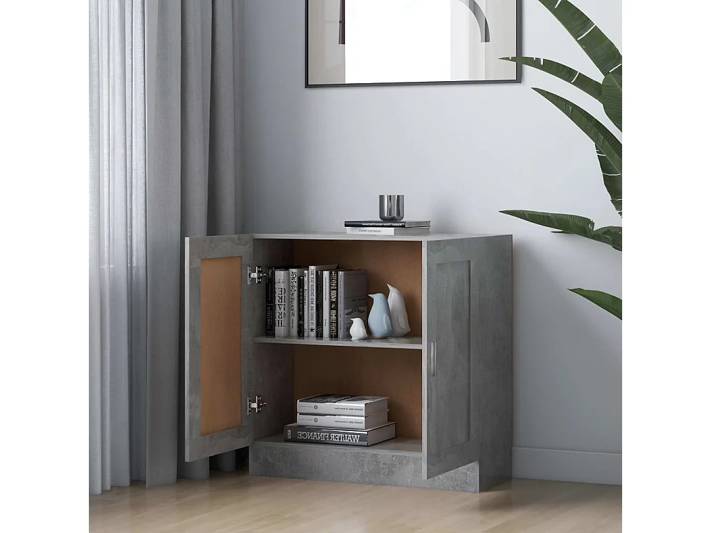 Krimpen aan den IJssel  Bibliothèque Gris béton 82,5x30,5x80 cm Bois d'ingénierie