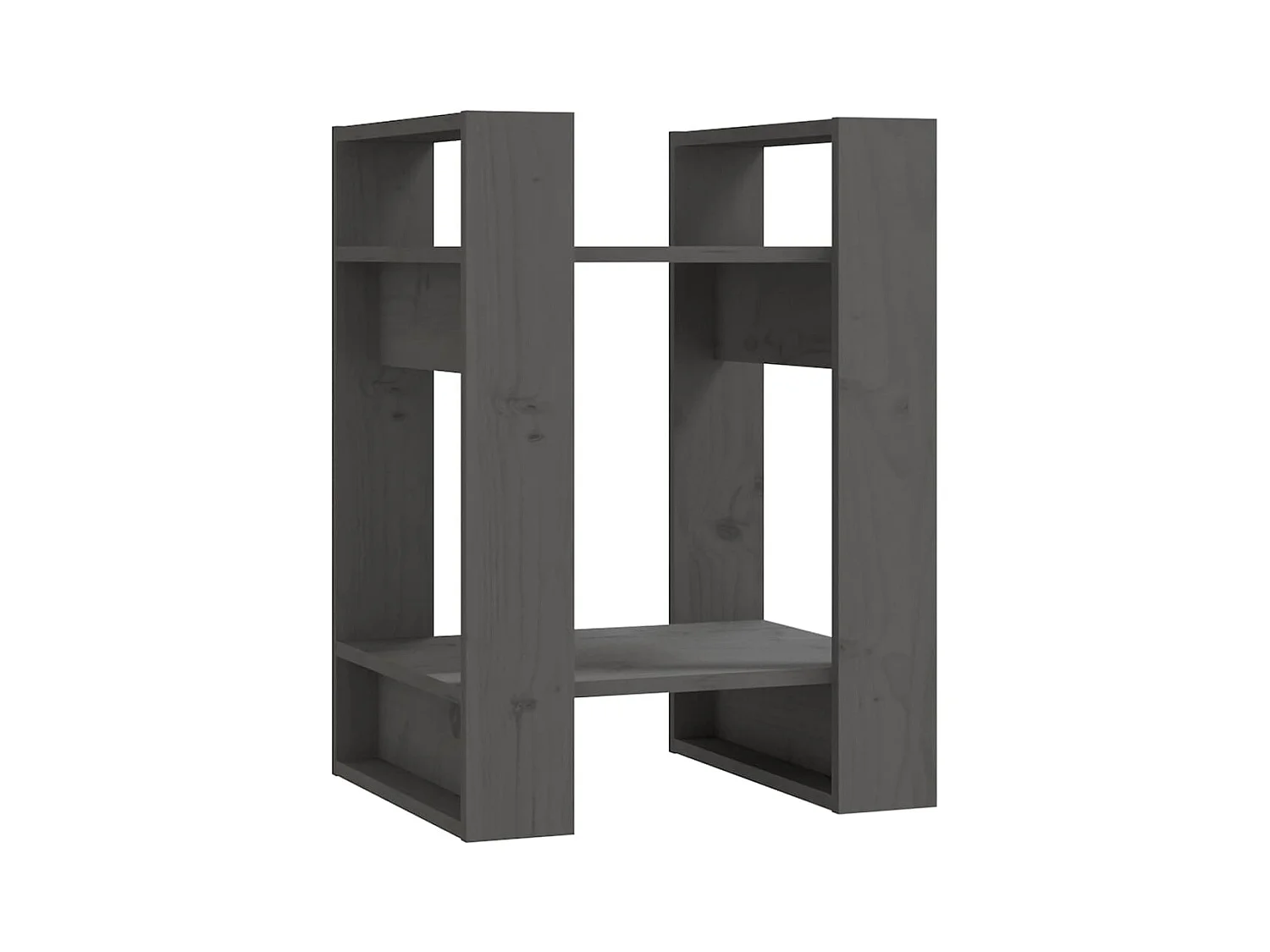 Christine-Louise  Bibliothèque/Séparateur de pièce Gris 41x35x57 cm Pin solide