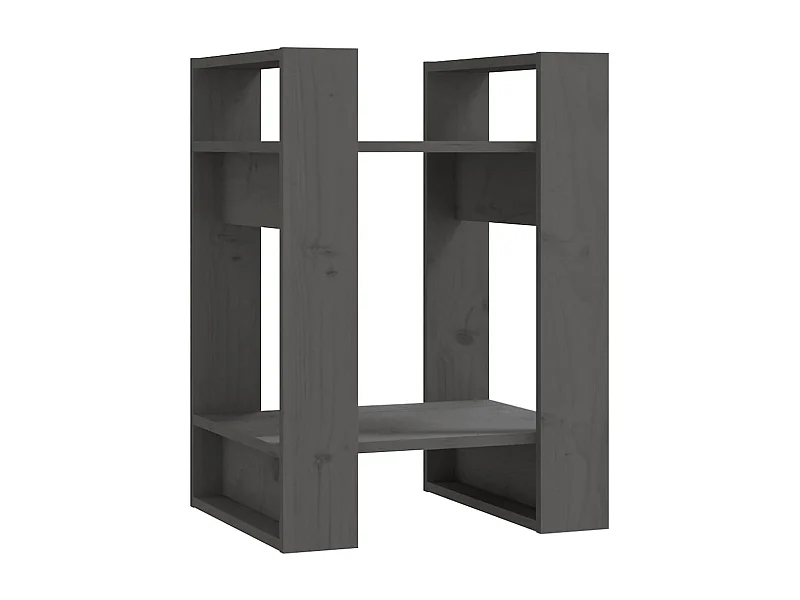 Christine-Louise  Bibliothèque/Séparateur de pièce Gris 41x35x57 cm Pin solide
