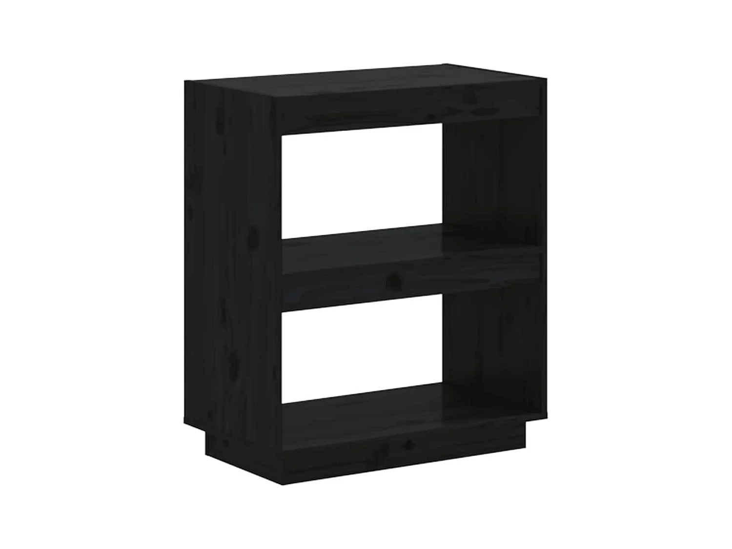 Alisha  Bibliothèque Noir 60x35x71 cm Bois de pin massif