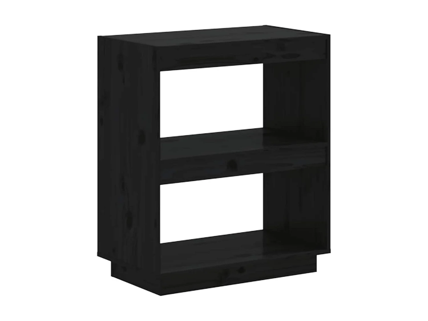 Alisha  Bibliothèque Noir 60x35x71 cm Bois de pin massif