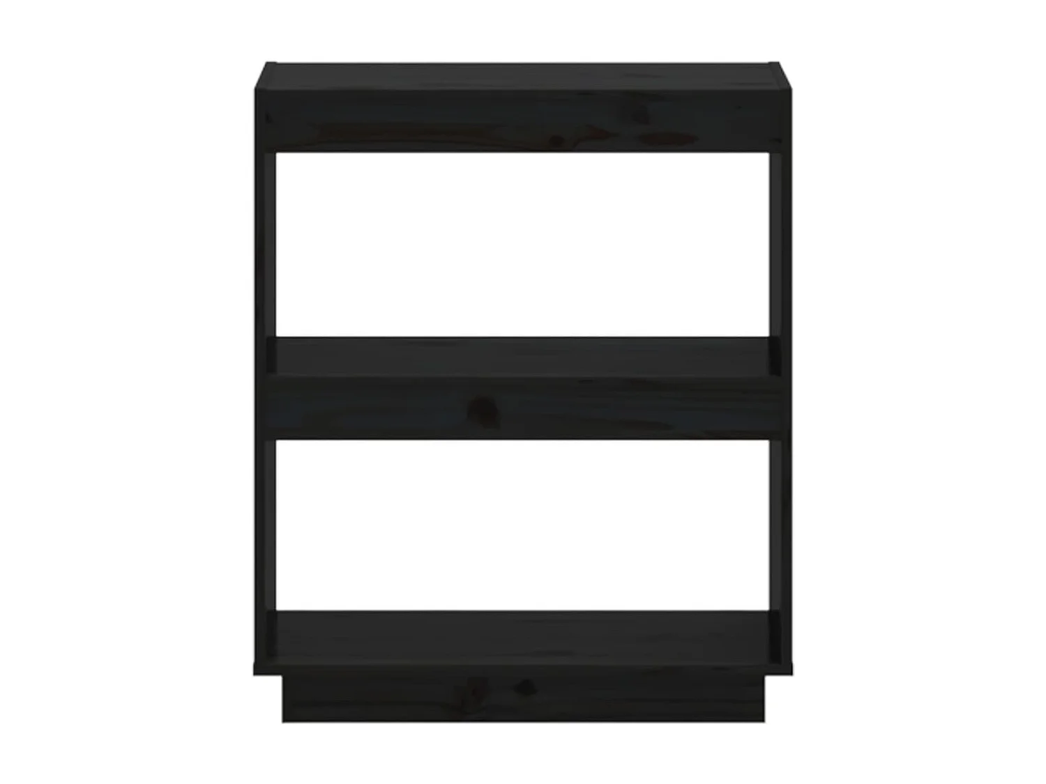 Alisha  Bibliothèque Noir 60x35x71 cm Bois de pin massif