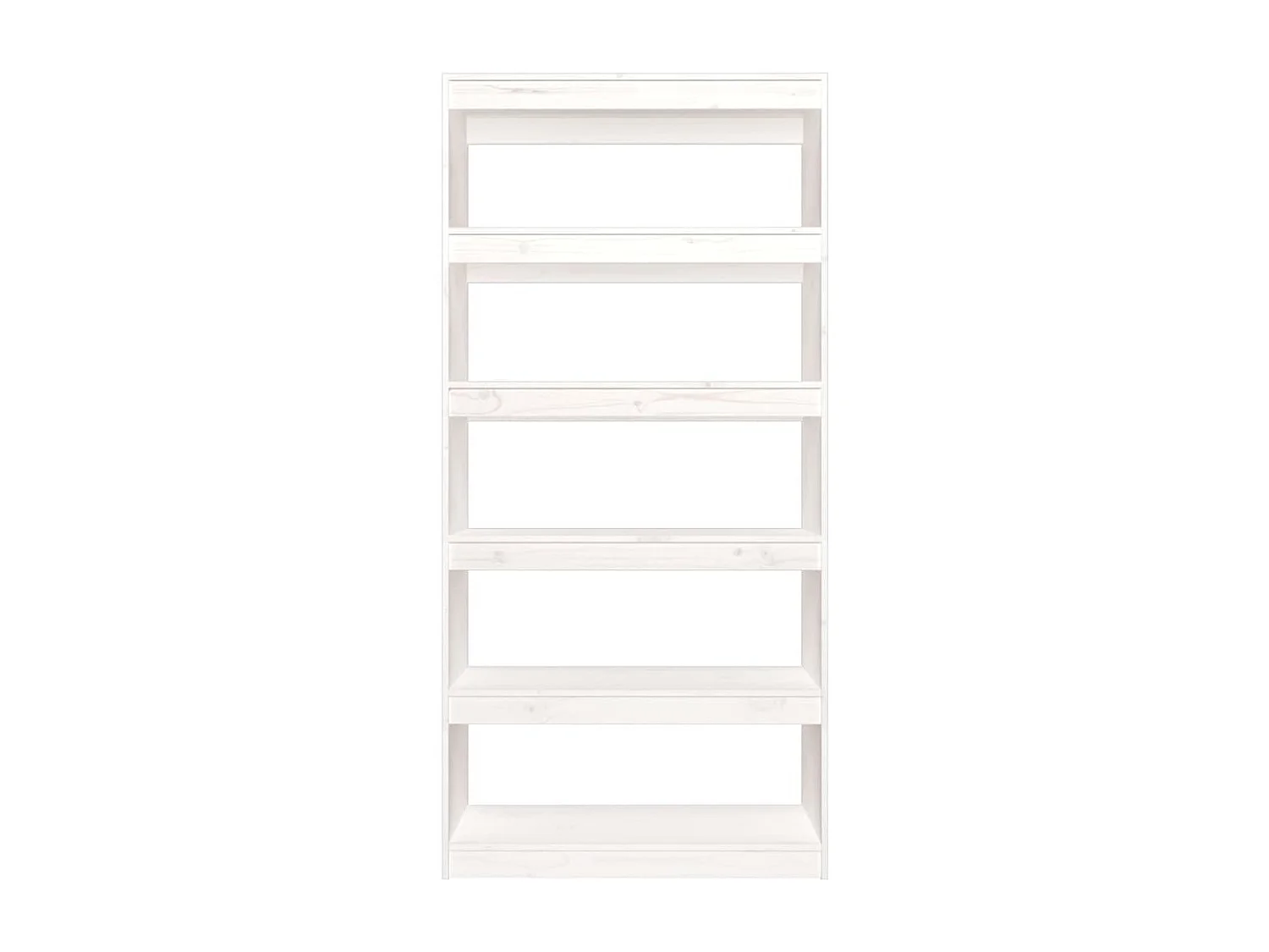 Aruna  Bibliothèque/Séparateur de pièce Blanc 80x30x167,4cm Pin massif