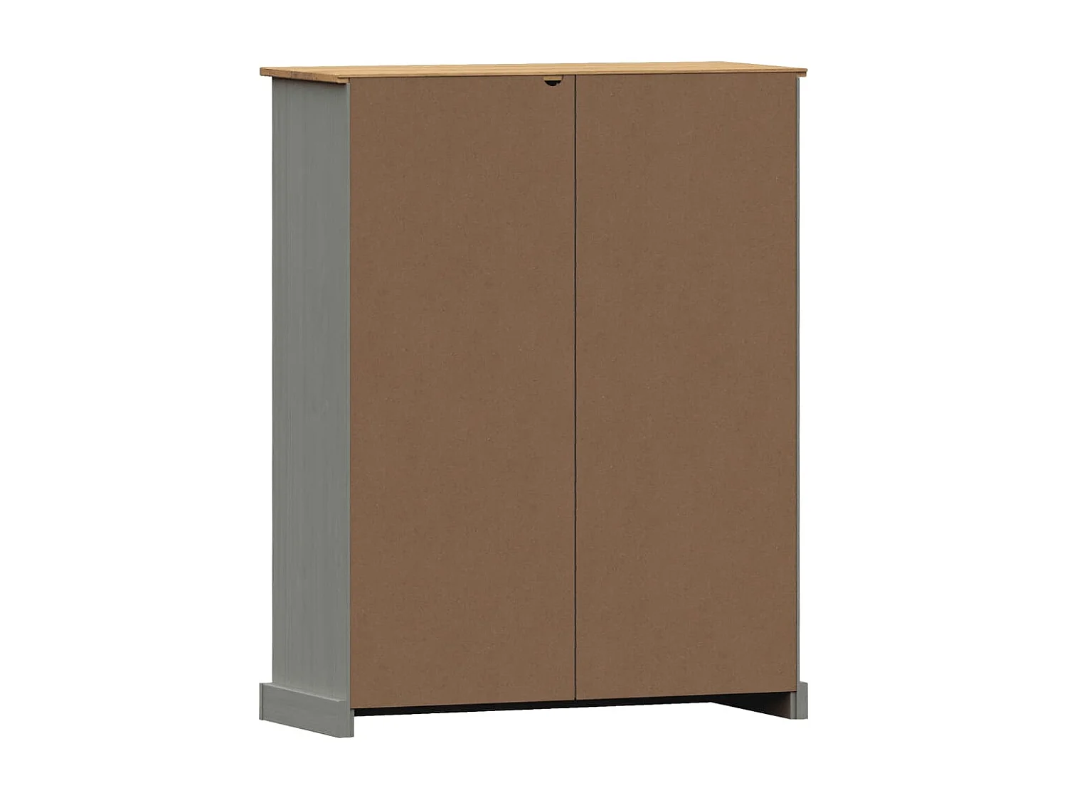 Thyron  Bibliothèque VIGO gris 90x35x114,5 cm bois massif de pin