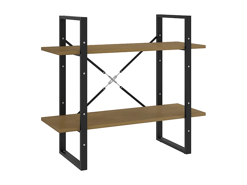 Vista  Boekenkast met 2 schappen 80x30x70 cm massief grenenhout