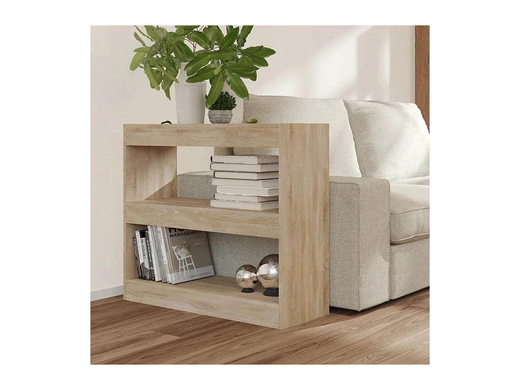 Sutter Creek  Bibliothèque/Séparateur de pièce chêne sonoma 80x30x72 cm