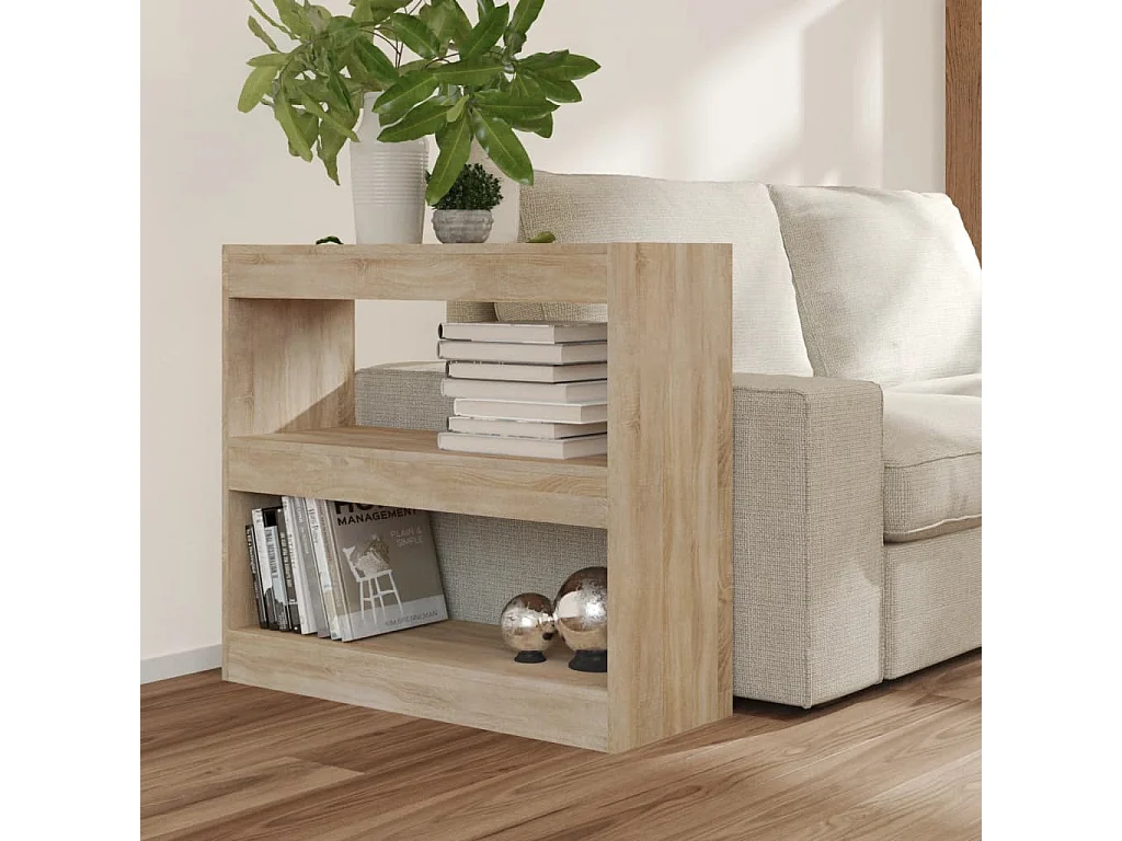 Sutter Creek  Bibliothèque/Séparateur de pièce chêne sonoma 80x30x72 cm