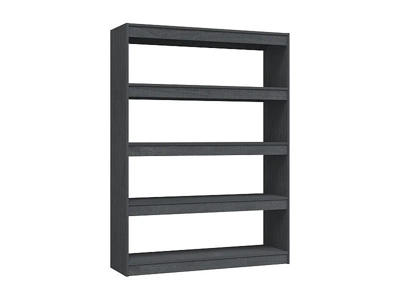 Centerville  Bibliothèque/Séparateur de pièce Gris 100x30x135,5cm Pin massif