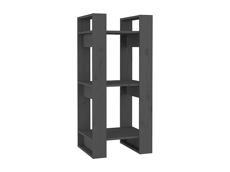 Aelron  Bibliothèque/Séparateur de pièce Gris 41x35x91 cm Pin solide