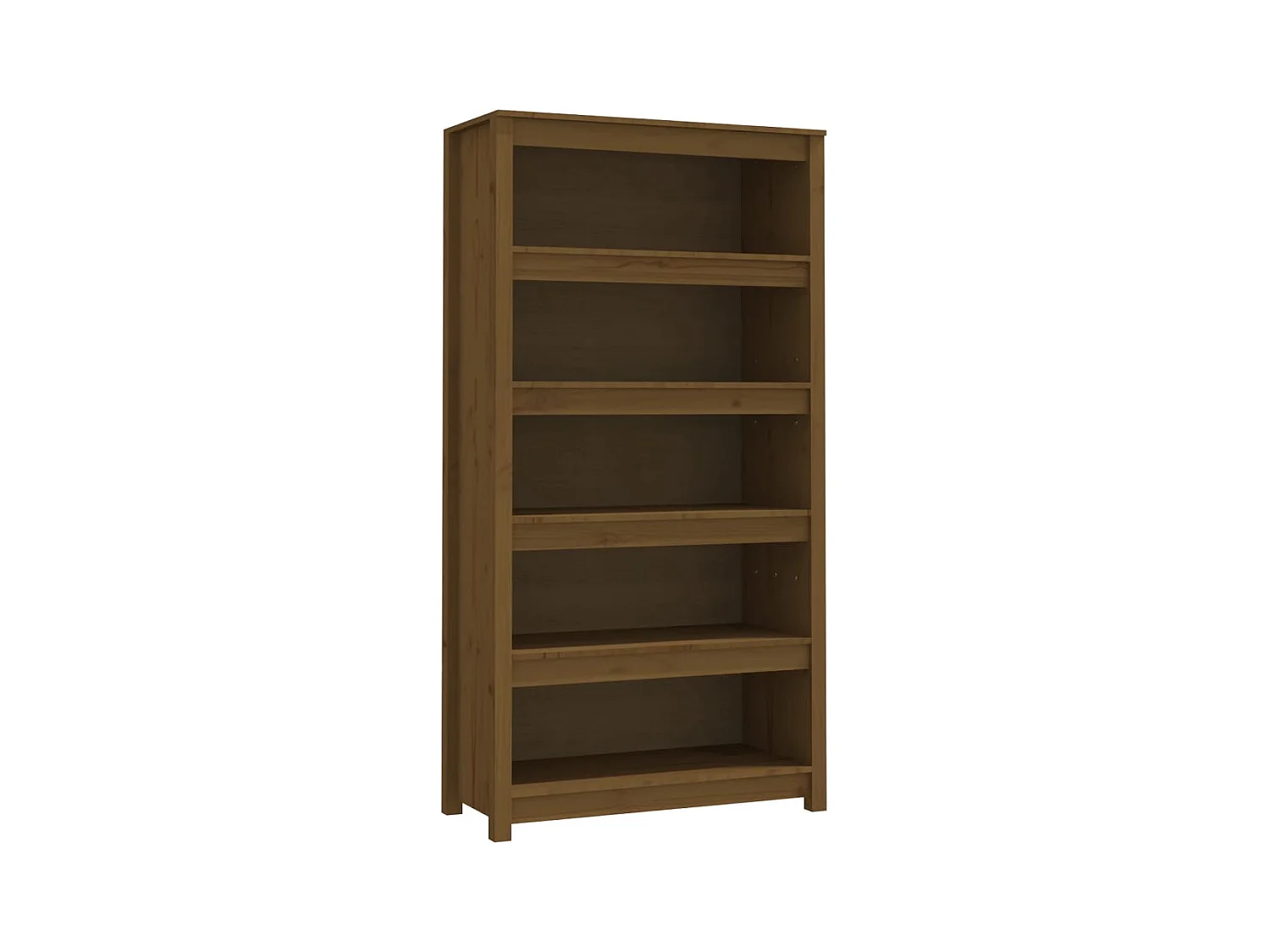 Laurens  Estantería madera maciza de pino marrón miel 80x35x154 cm