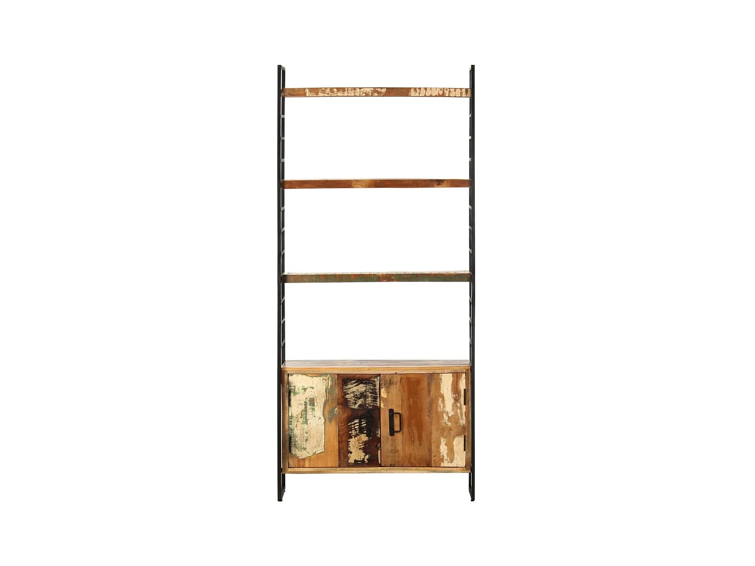 Sildor  Bibliothèque 4 niveaux 80x30x180 cm Bois solide de récupération