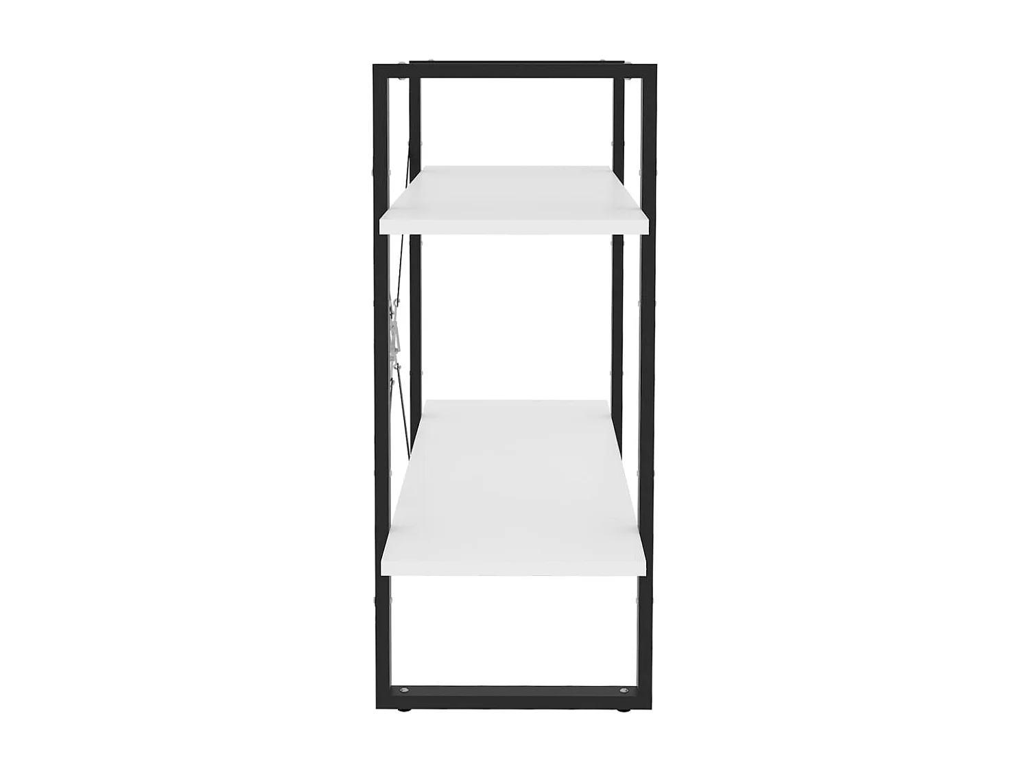 Vista  Bibliothèque à 2 niveaux Blanc 80x30x70 cm bois d'ingénierie