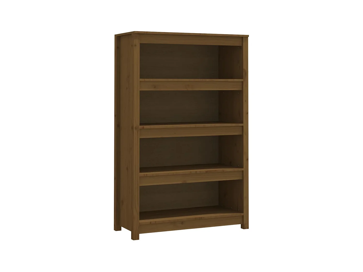 Laurens  Estantería madera maciza de pino marrón miel 80x35x126 cm