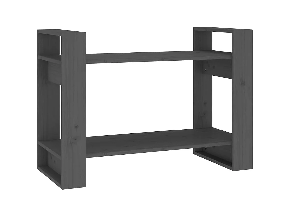 Jean-Jacques  Bibliothèque/Séparateur de pièce Gris 80x35x56,5 cm Pin solide