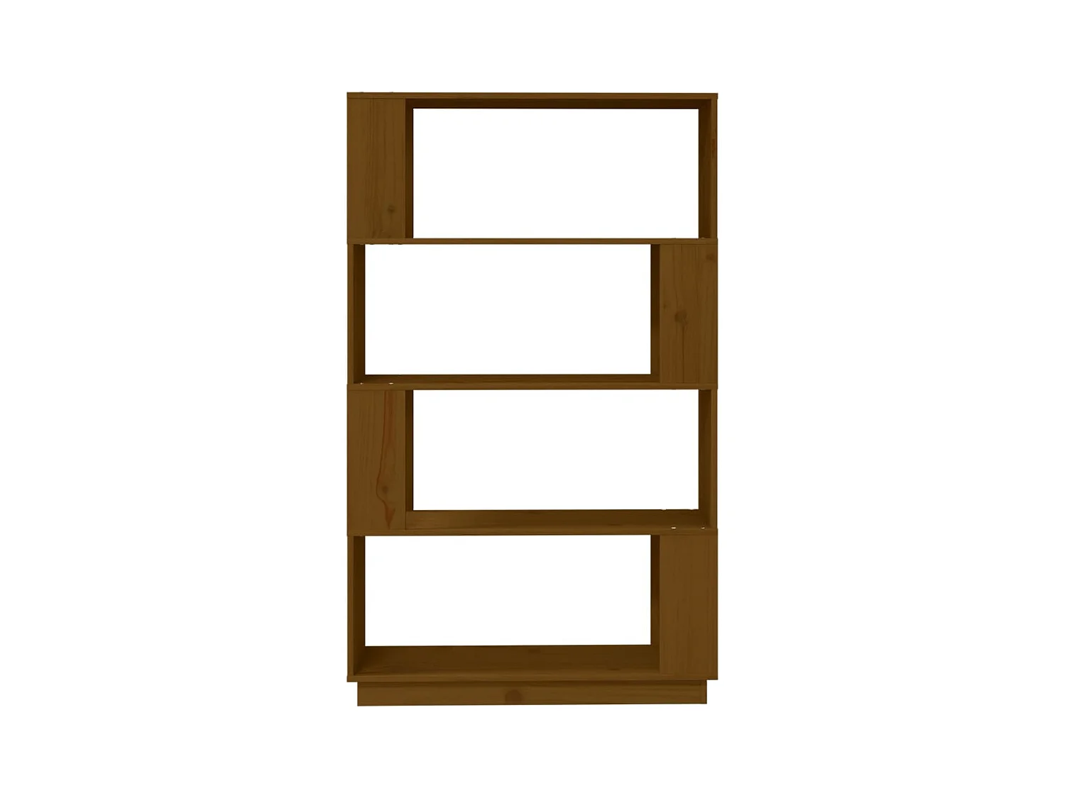 Dilber  Bibliothèque/Cloison Marron miel 80x25x132 cm Bois massif