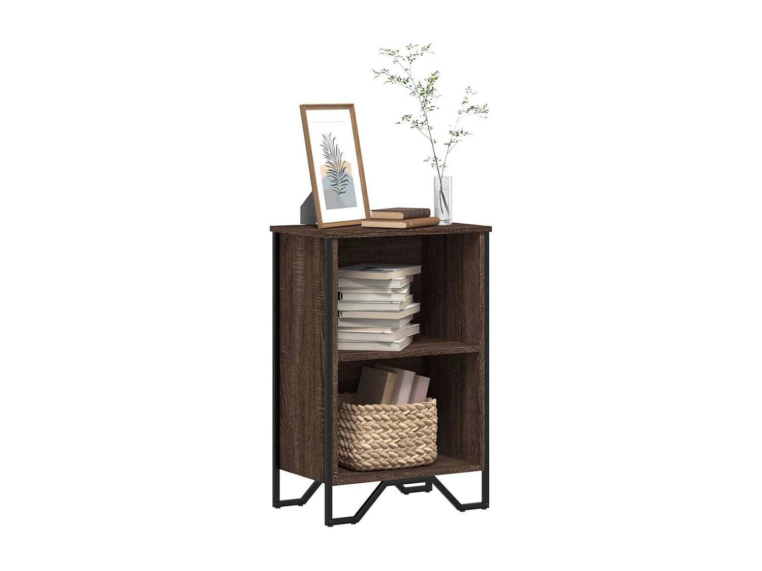 Olga  Estantería de madera de ingeniería marrón roble 50x31x74,5 cm