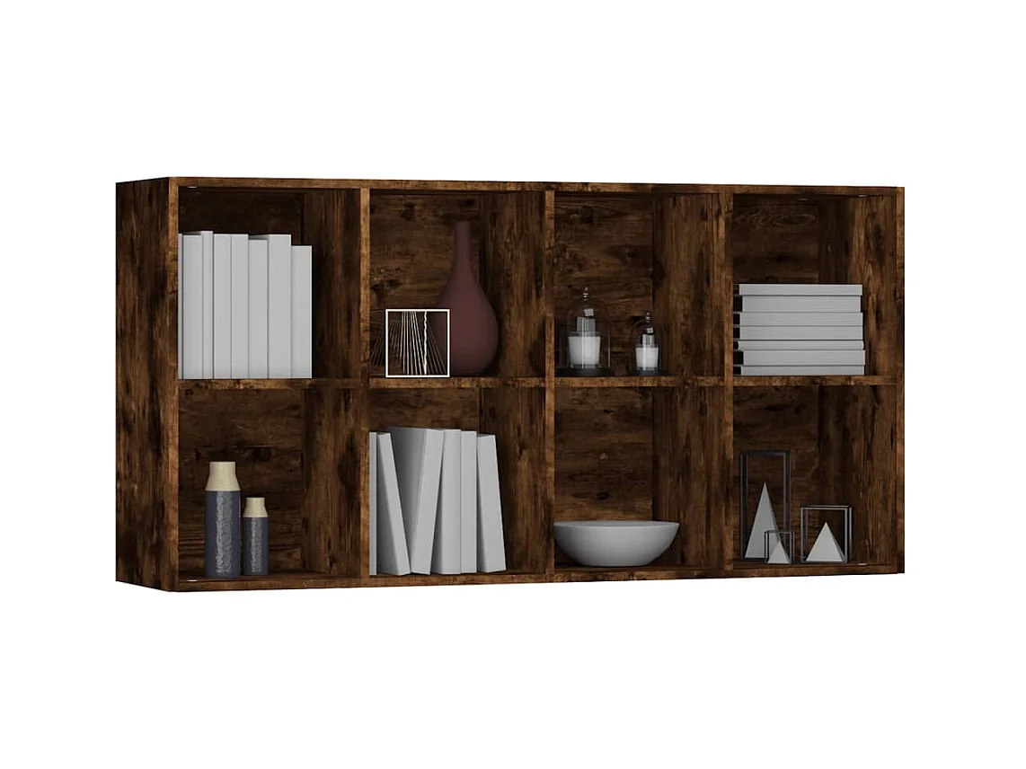 Pieter  Boekenkast 66x30x130 cm bewerkt hout gerookt eikenkleurig