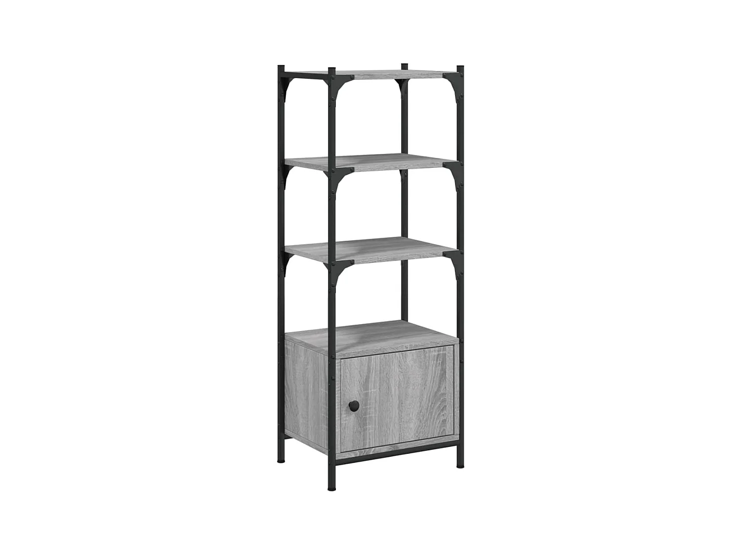 Callie Anne  Boekenkast 3-laags 41x30x109,5 cm bewerkt hout grijs sonoma