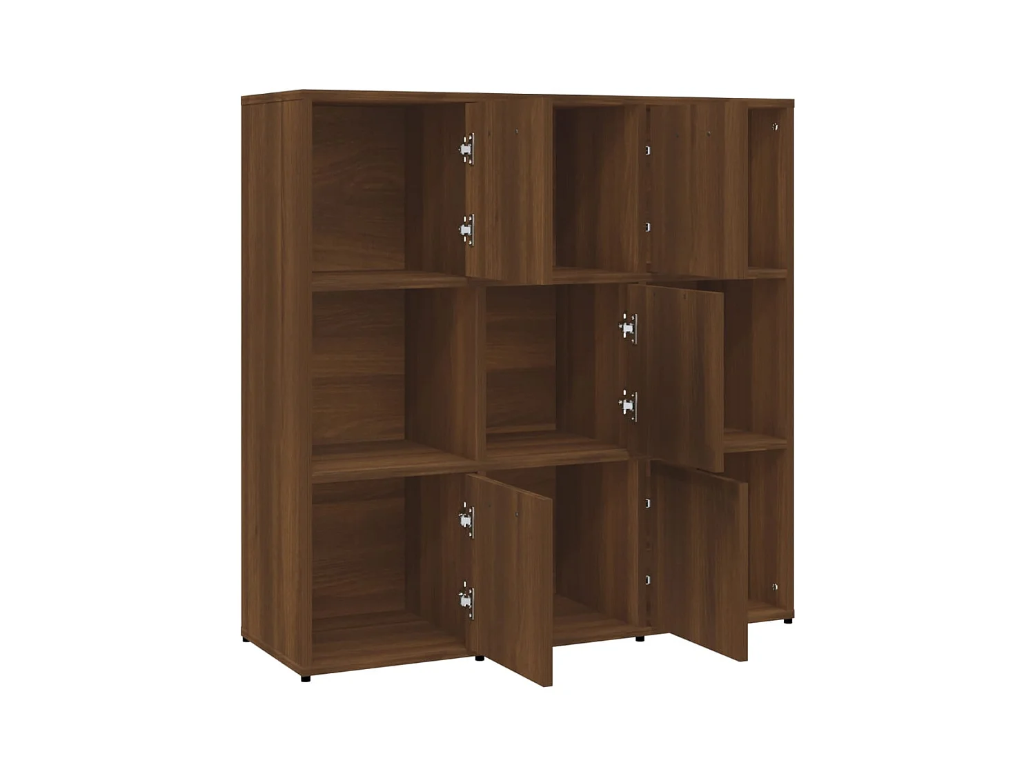 Lacey  Bibliothèque Chêne marron 90x30x90 cm Bois d'ingénierie