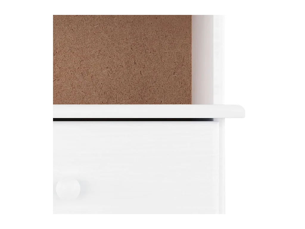 Arven  Bibliothèque et tiroirs ALTA blanc 60x35x142 cm bois massif pin